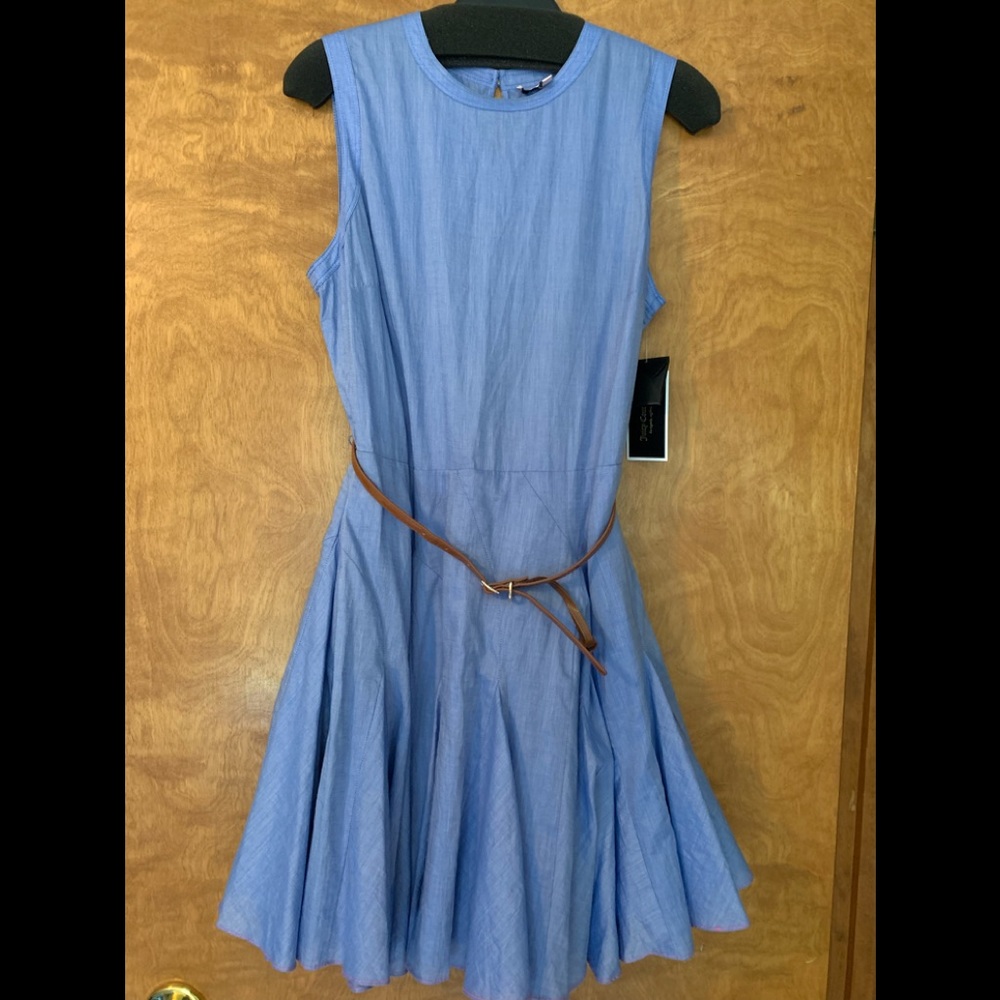Juicy Couture Blue Wave Chambray Dress with belt
